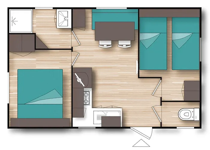 キャンプ場 Les Champs Blancs 5*